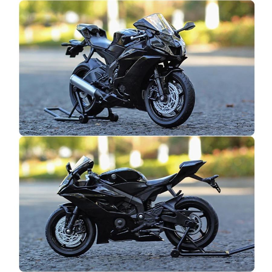 WELLY 1/12 Yamaha YZF-R6 Alloy Motorcycle Model Diecast Toy Cars Toys Racing Car Models for Childrens Vehicles Collection Gifts