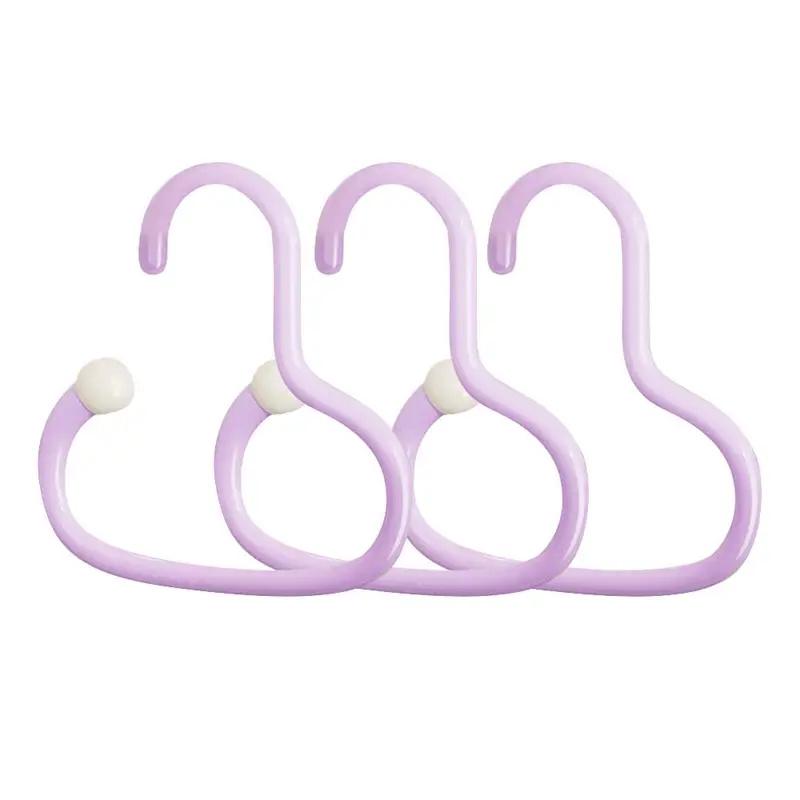 3pcs Versatile Round Storage Hook for Hats Ties Scarves Bags Dopamine Plastic Multi-Purpose Storage Rack  for Hats Scarves Belts