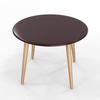 Round Coffee Table 60.96cm Diameter Modern Tea Table Furniture Wooden 4 Legs  Table