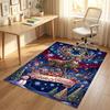 Christmas Theme Crystal Velvet Rug Personalized Custom Name Text Soft Floor Mat Home Decor