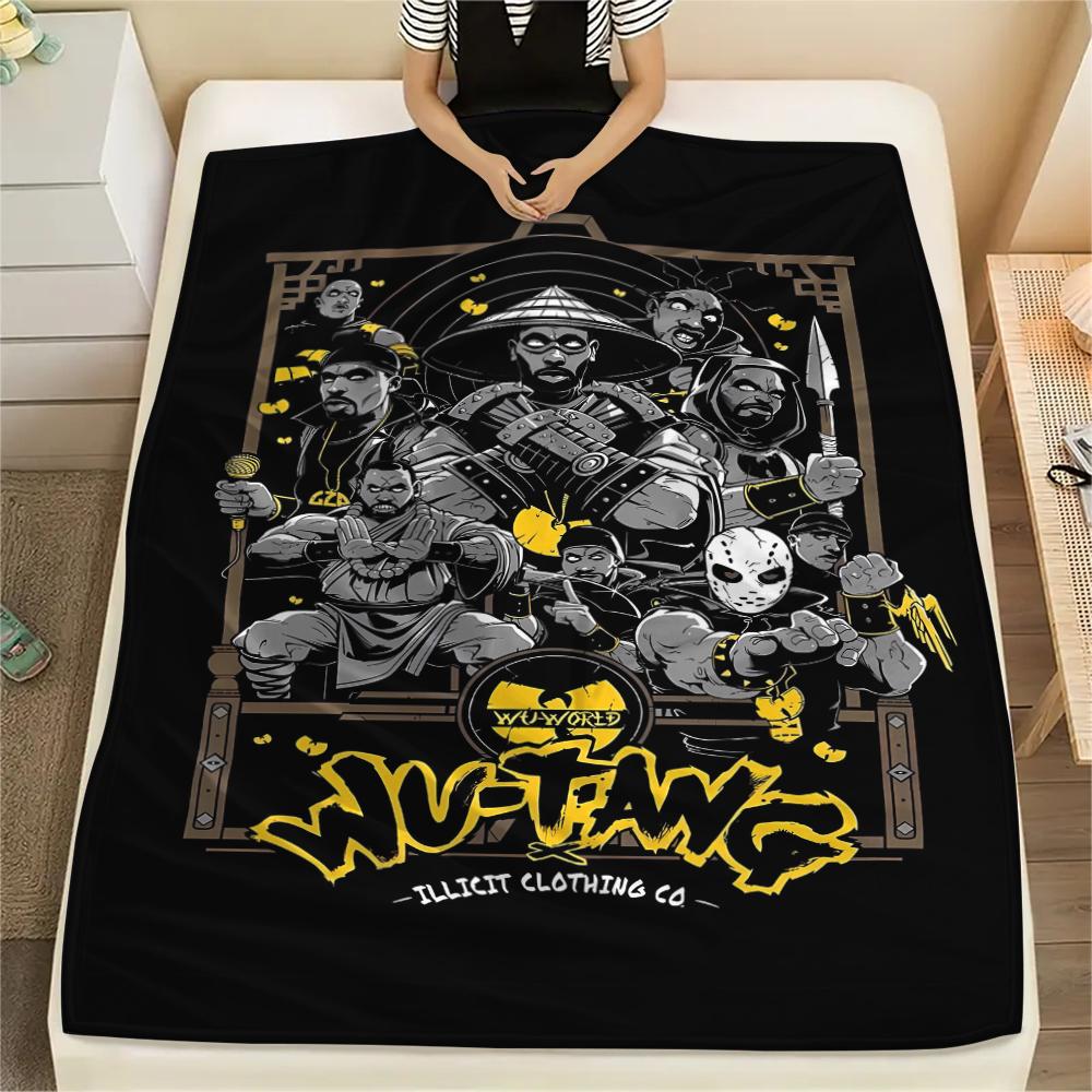 1 Pieza Manta de Franela con Estampado Wu-Tang Clan, Alta Calidad Para Todas las Estaciones, Decoración del Hogar, Calidez y Comodidad, Perfecta para Regalos de Navidad