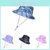 Summer Sun Protection Bucket Hat With Wide Brim For Outdoor Travel Elegant Style Cotton Fabric
