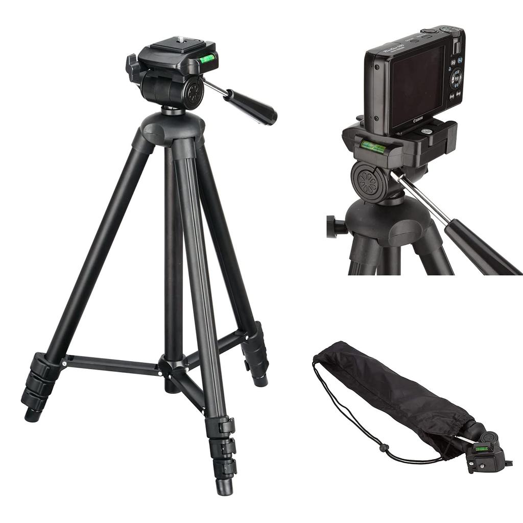 Hakuba Black Edition 2 Camera Quick Shoe for Video and Compact Cameras W-312 Tripod, 4-Section, Compact, Aluminum, 3-Way Head, Function,