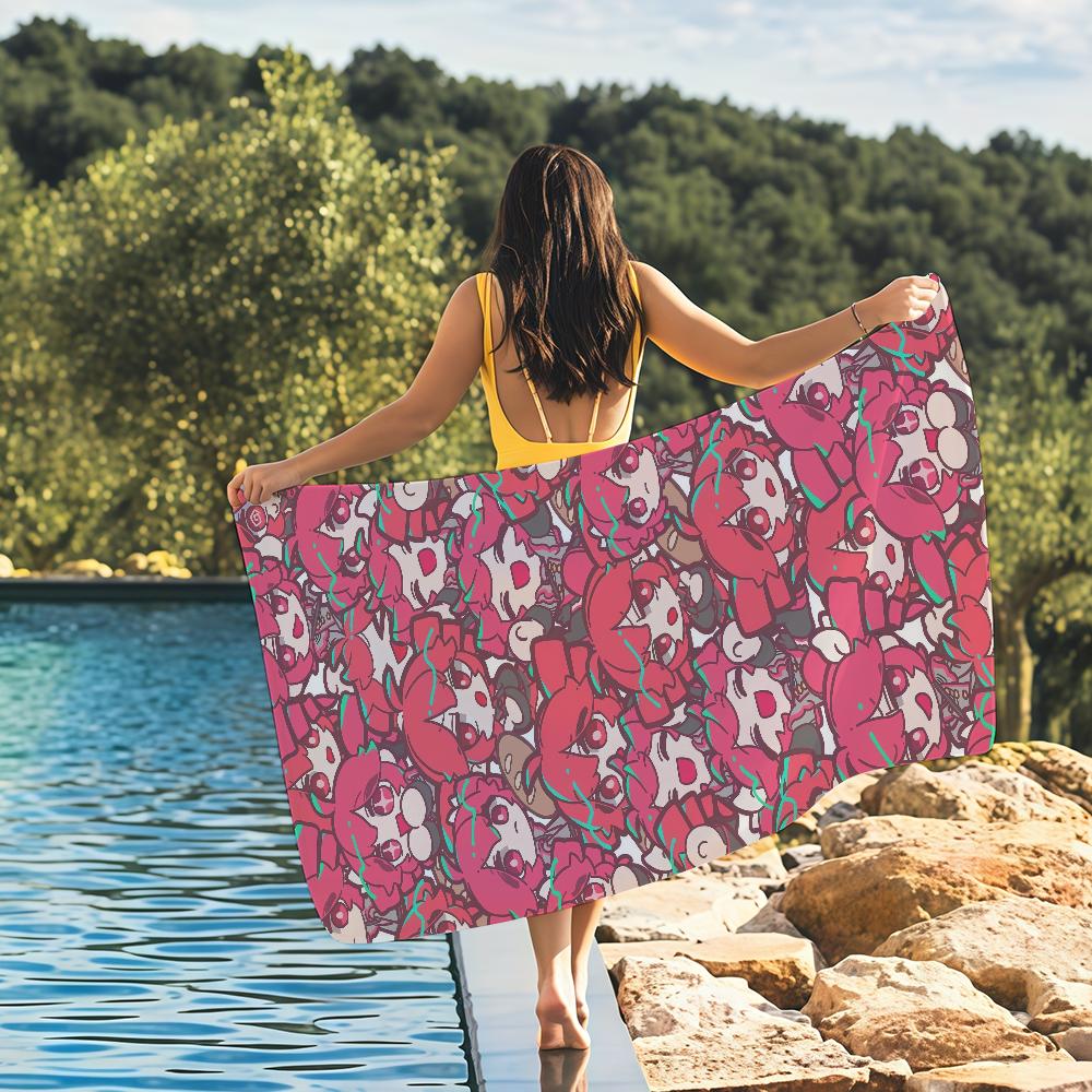 Anime Kasane Teto cute kawaii cartoon Towel Quick Drying Beach Towels Are Suitable For Swimming Pools Camping Yoga And The Gym