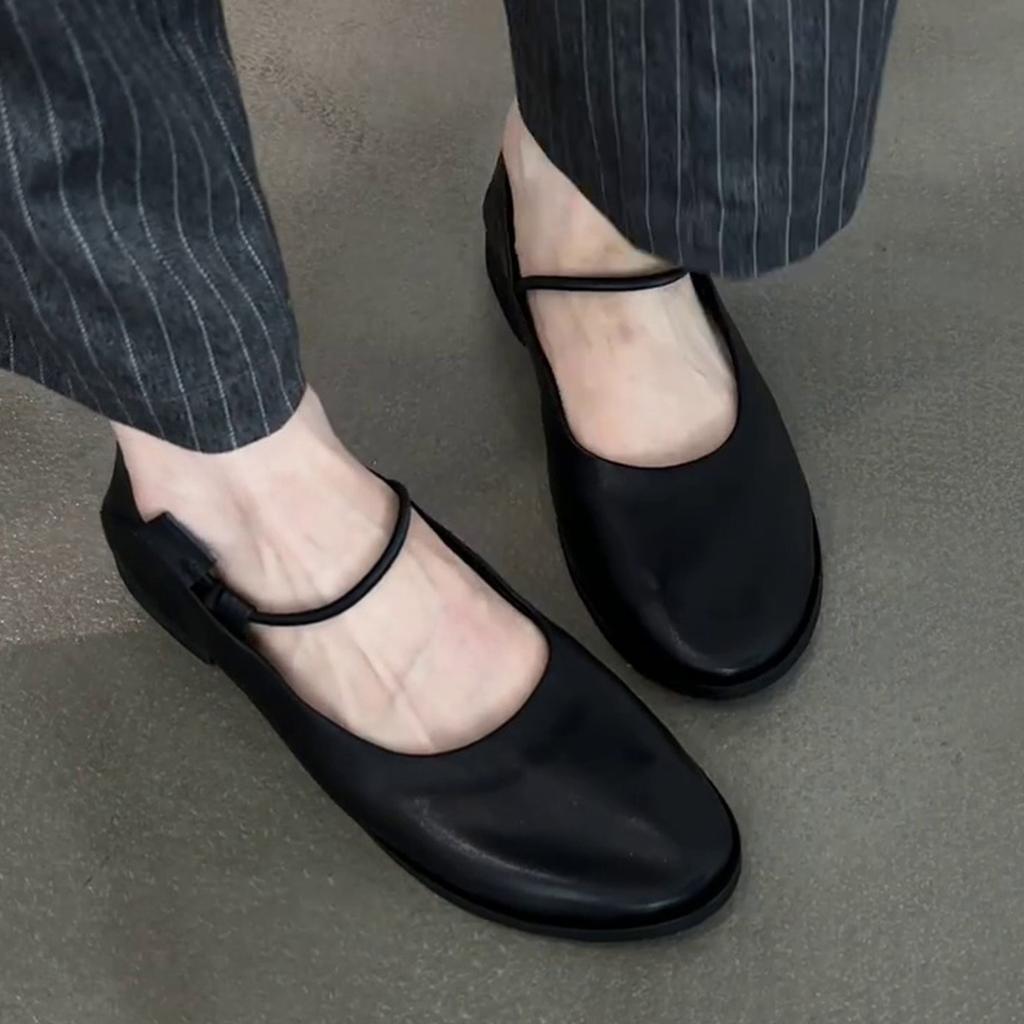 Úzká elastická páska baletní boty měkká podrážka pohodlné Mary Jane plochý spodek mělký nárt malé jednoduché boty