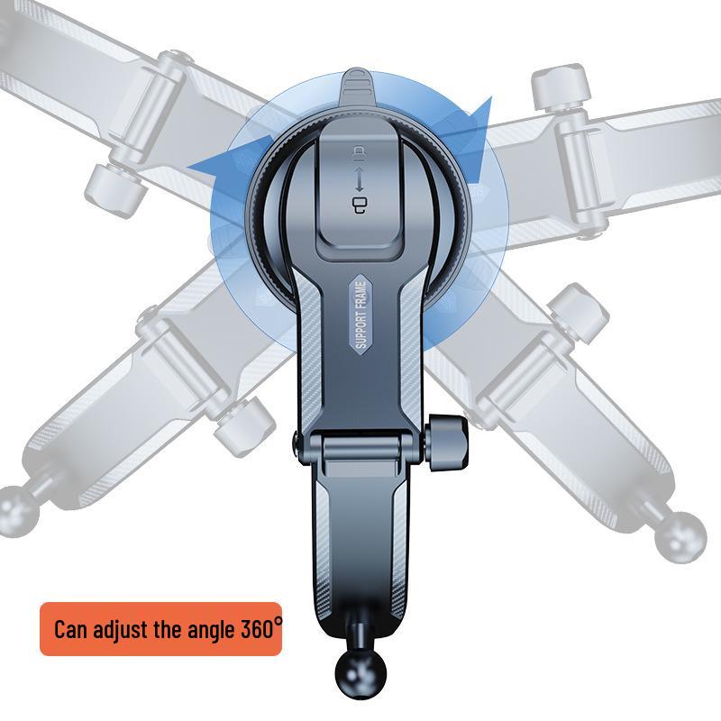 Rotating Car Phone Holder with Folding Design and Strong Suction Cup Base