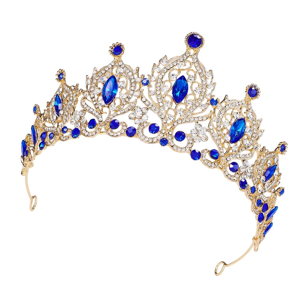 Girl Hair Hoop Glinting Crown Proms for Queen Birthday Headbands Photo Props Elegant Costume Headwear