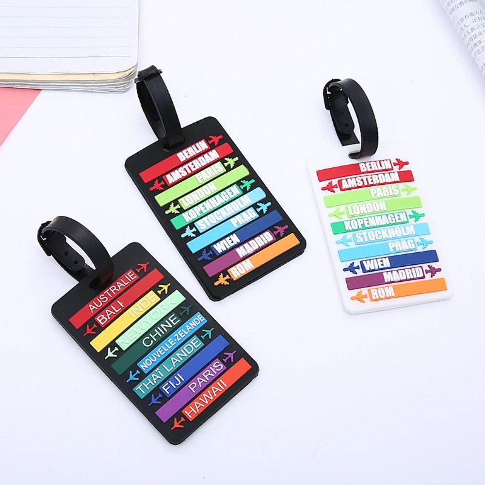 

PVC Country Name Luggage Tag Travel Accessories Soft Boarding Pass Men