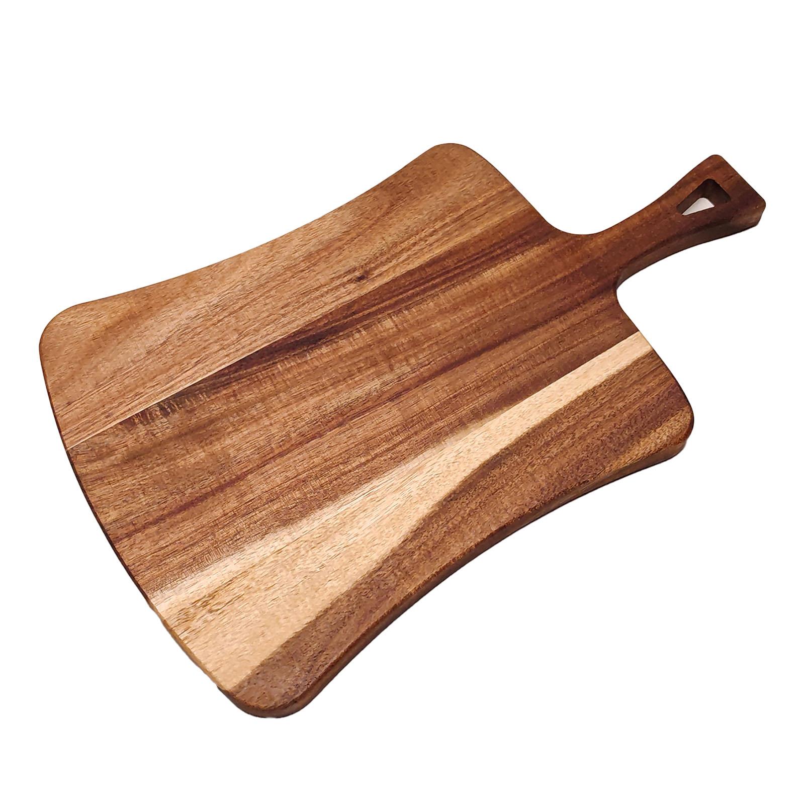 

Wood Cutting Board with Handle Charcuterie Board Cheese Bread Vegetables Fruits Serving Board for Kitchen
