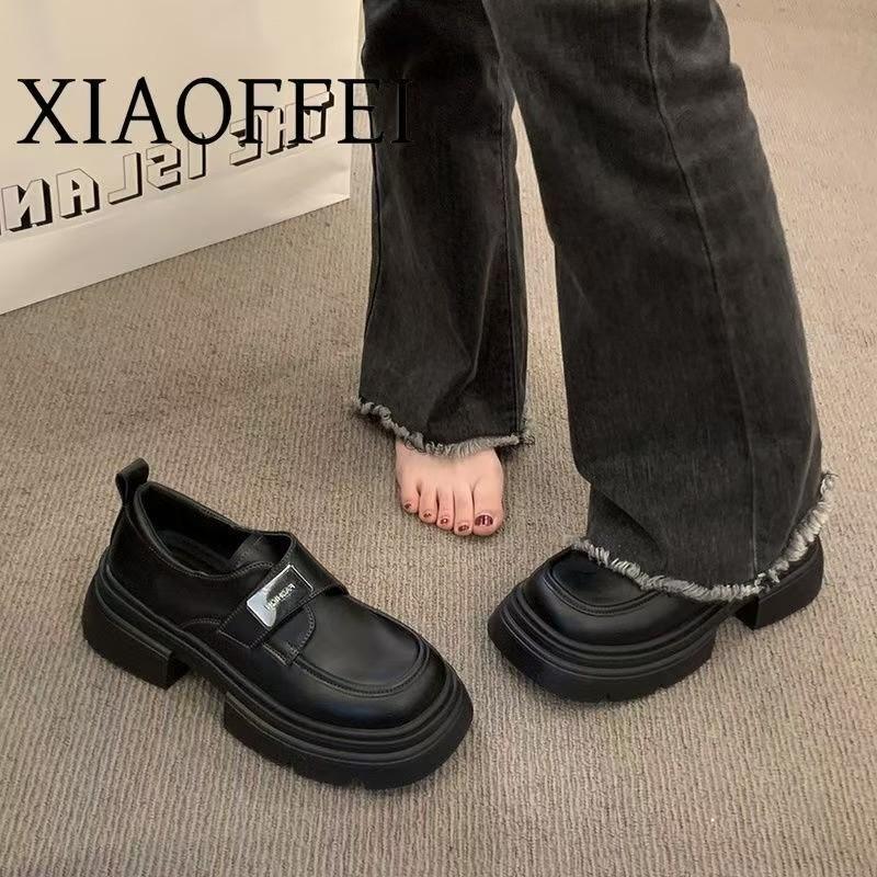 British Style Small Leather Shoes Women's Autumn 2025 New Spring and Autumn Retro Versatile Height Increase Skirt Platform Loafer Single Shoes