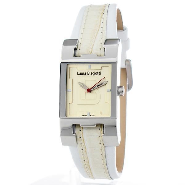 Montre Femme Laura Biagiotti - Quartz - Blanc - Cuir - Ø 24 mm