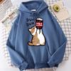Cartoon Cat Drink Salary Increase Beverages Mens Hooded Jacket Casual Cartoon Hoodies Pleasure Sweatshirts Home Harajuku Tops