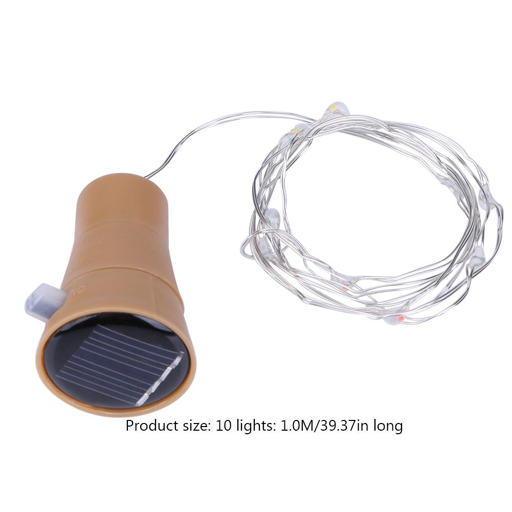 Solar LED Light Chain Rechargeable Wine Bottle Light Solar Bottle Stopper Light Wine Bottle Ambient Light for Party Wedding Date