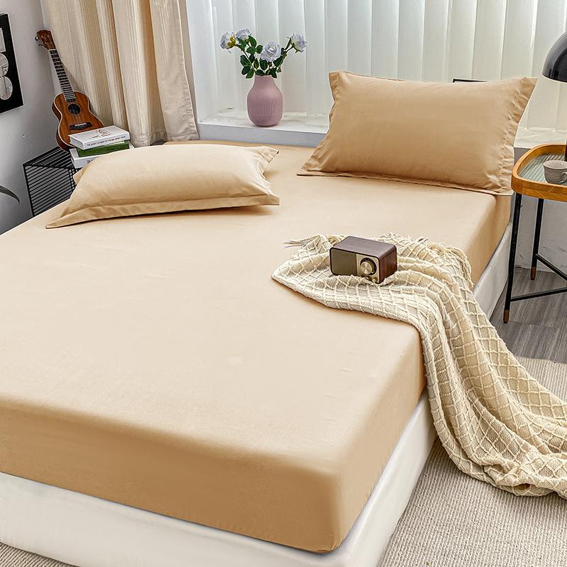 Three-piece Mattress Set, European and American Size Sheets, Solid Color, Universal In All Seasons