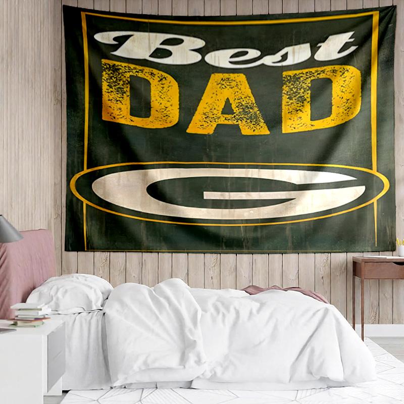 Green Bay Packers Fan Gear Tapestry Accessories Playroom Tapestry, for Bedroom,Livingroom, dormitory Room Wall Decor Fan Birthday Gifts
