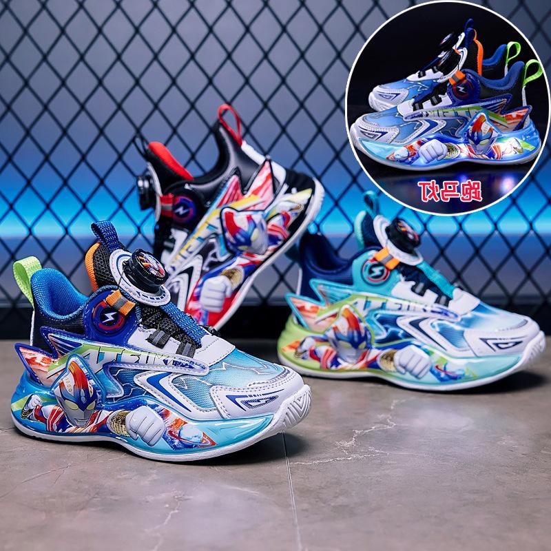 Boys' Light-Up Cartoon Sneakers: 2025 Non-Slip Soft Sole Kids' Running Shoes for Autumn/Winter