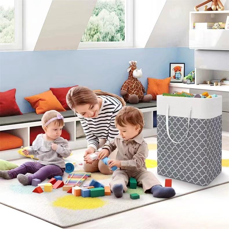 Bag 75l Storage Collapsible Tall Clothes Basket Canvas Material Capacity Large