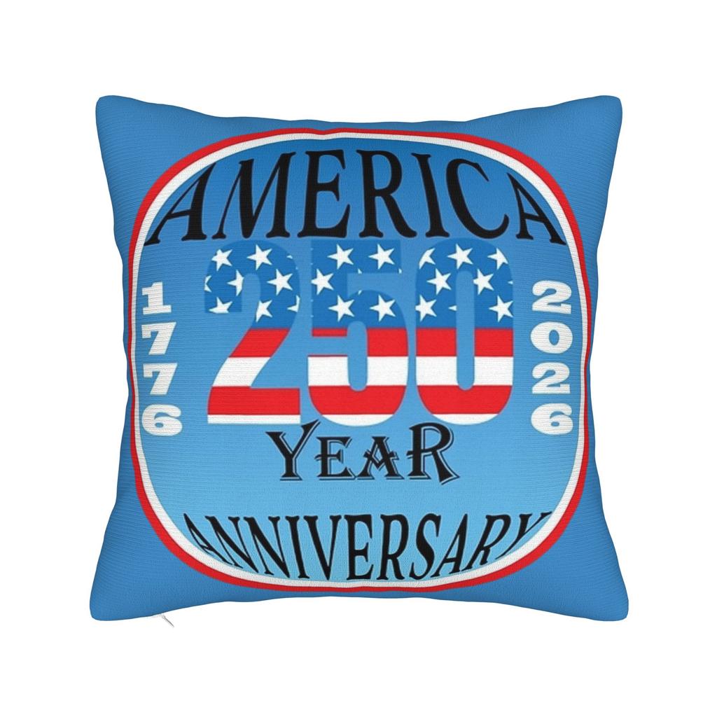 Decorative Pillow Cover America Year Anniversary Merch Seat Throw Pillow Case Cover Zipper Multiple Sizes