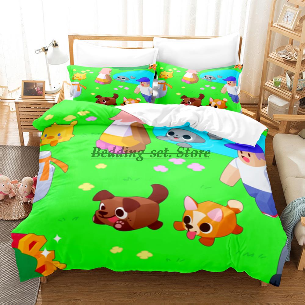 Katze Haustier Simulator X Bettwäsche Set Einzelbett Twin Full Queen King Size Bettset Aldult Kinder Schlafzimmer Bettbezug Sets Anime Bettlaken Set