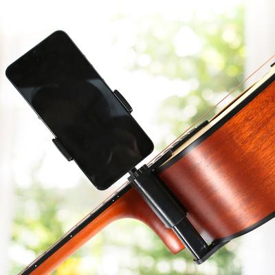 Gitarren-Handyhalter Verstellbare Handyhalterung Freihändige Gitarrenständer Handyhalterung für Aufnahme Streaming Gitarrenzubehör