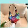 Stylish Korean Fashion Shoulder Bag For Women 2023 New Trendy Simple Color Block Armpit Bag