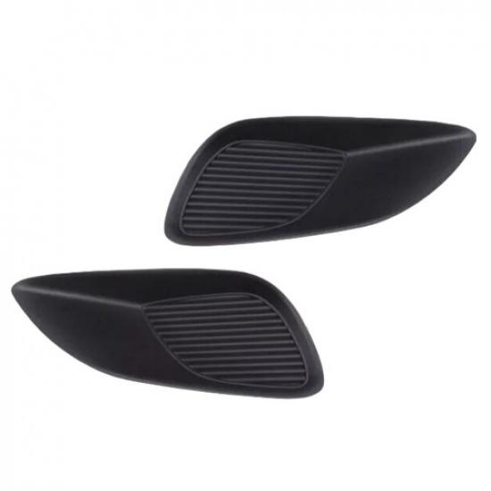 2Pcs Car Front Bumper Fog Light Covers Black For Toyota Yaris Sedan 2007 - 2012