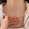 New 925 Sterling Silver Geometric Shape Necklace Simple Pendant Personality Choker Birthday Gift for Women Exquisite Jewelry