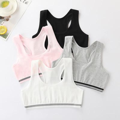 Soutien-gorge d'entraînement et débardeur de sport en pur coton pour filles de 12 à 16 ans