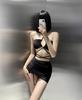 European and American Sexy Straps Bikini INS Split Three-piece Swimsuit, Small Breasts Gather Spicy Strips Bikini Swimsuit