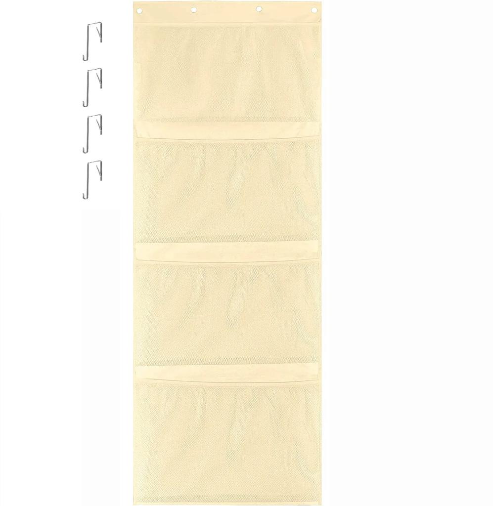 Over Door Hanging Storage Bag for Stuffed Animals & Baby Toys, Hammock Toy Organizer Net, Space-Saving Storage Solution