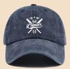 Retro Letter Distressed Baseball Cap with 3D Soft Brim and Sun Protection Visor