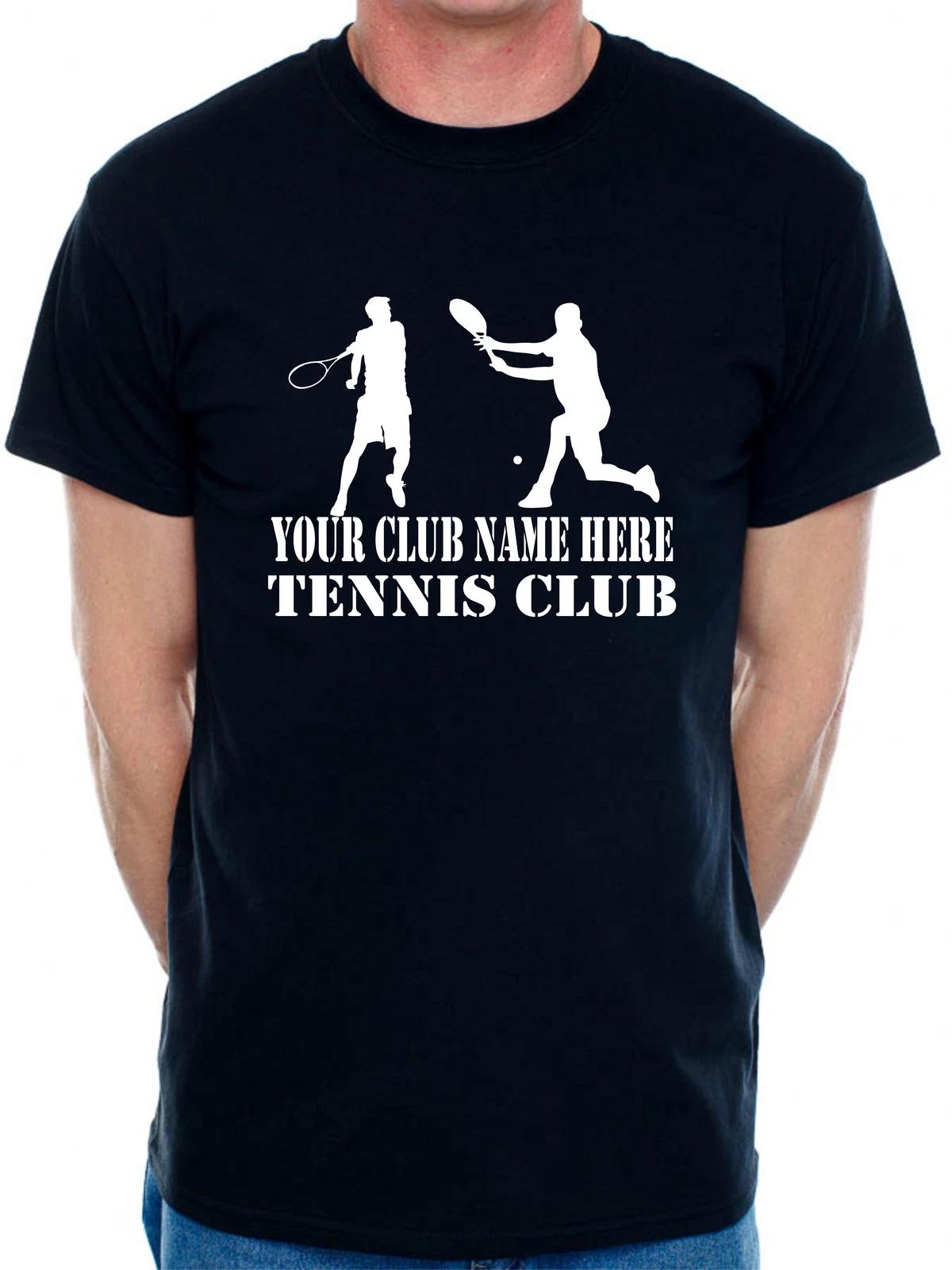 Personalised Mens T-Shirt Your Club Name Here Tennis Local Sports Team Name XL