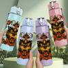 1PC Tiger Head Ornate Frame Print 750ml Color Plastic Sports Water Bottle Leakproof Flip Straw Lid Suitable for Sports Office Home Use