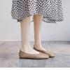 Square Head Flat Sole Single Shoes Women's Shallow Mouth Soft Sole Doudou Shoes Autumn Gentle Wind with Skirt Ladyshoes
