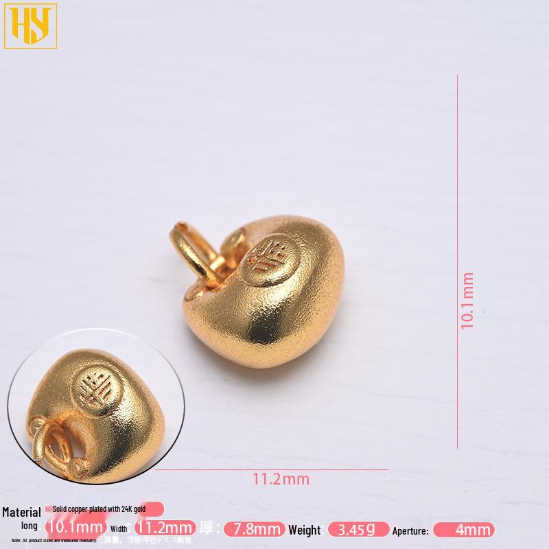 Vergoldeter Glücksschloss Anhänger Armband Halskette Charm