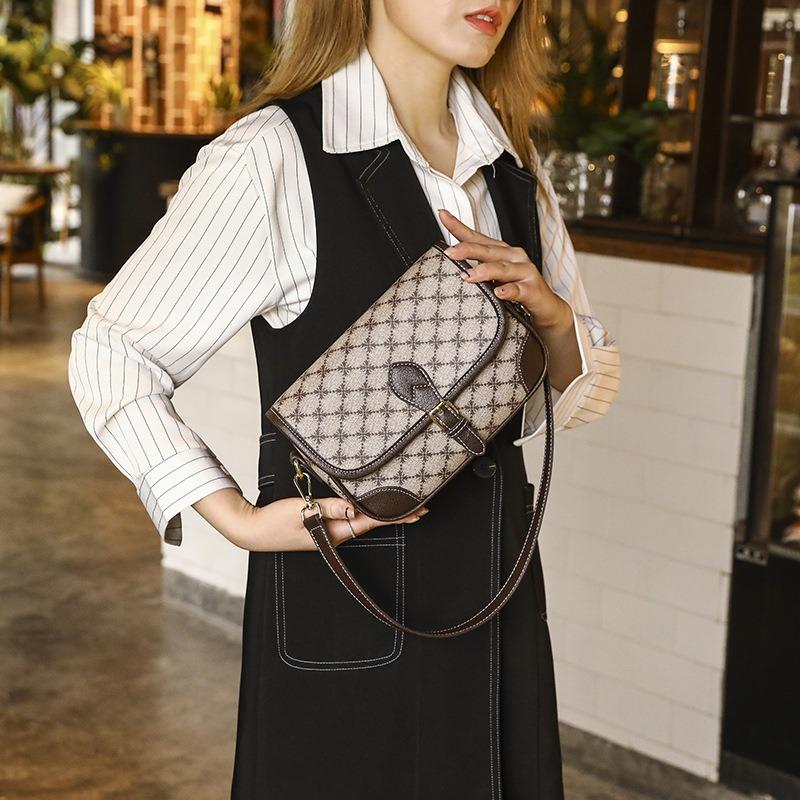 Shoulder bag hot-selling women's bag casual versatile fashion underarm bag retro wind oblique span bag