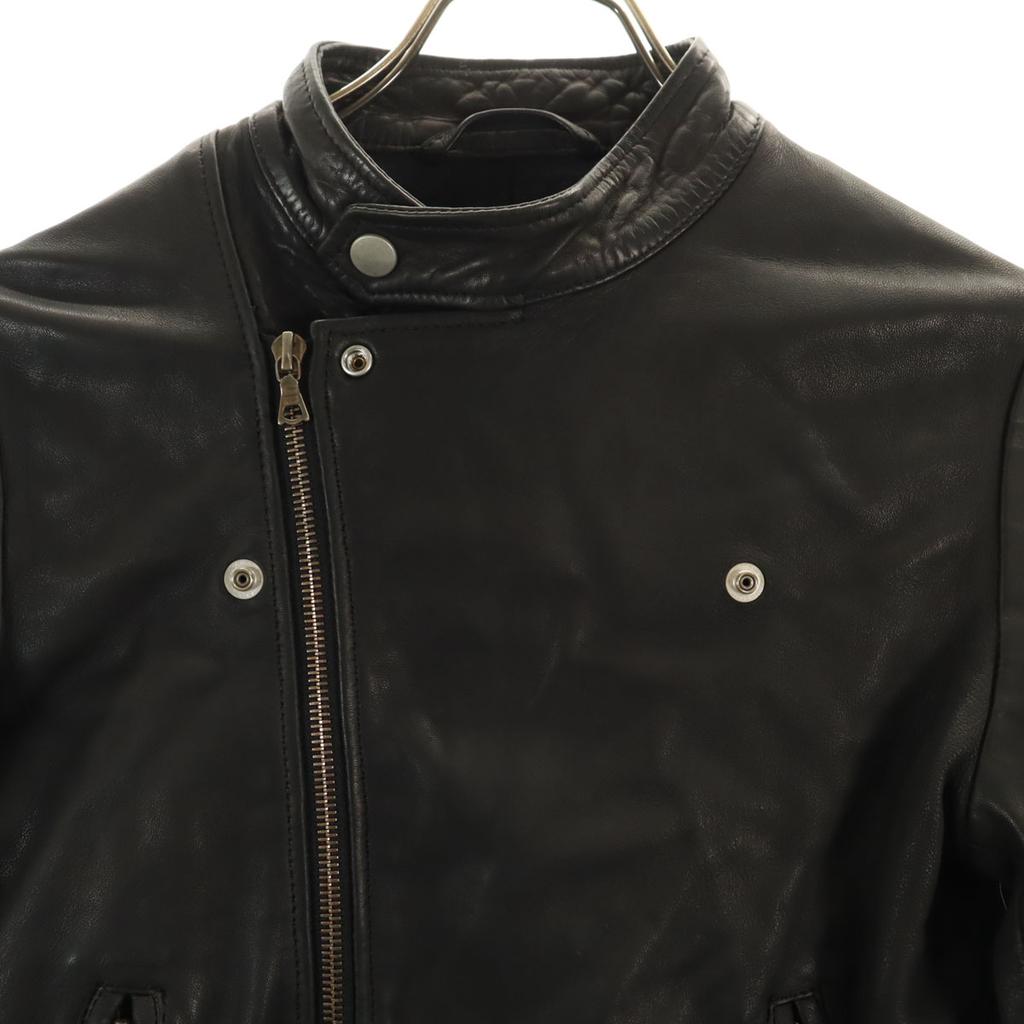 MACPHEE Sheepskin Leather Riders jacket 36 black Tomorrowland Women Used