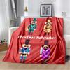 3D Nutcracker Christmas Tree Soft Plush Blanket,Flannel Blanket Throw Blanket for Living Room Bedroom Bed Sofa Picnic Cover Kids