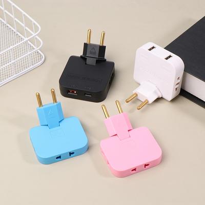 180 Degree Rotatable Socket 3-In-1 Eu Plug Converter Travel Eu Extension Plug Multi-Plug Slim Wireless Outlet Adapter Sockets