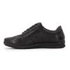 Men's PIERRE CARDIN Black Leather City Sneakers with Black Laces