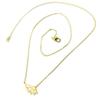 7bis [Q1506] - Handmade 'Origami' Necklace (fan) Gold - 15x5 Mm
