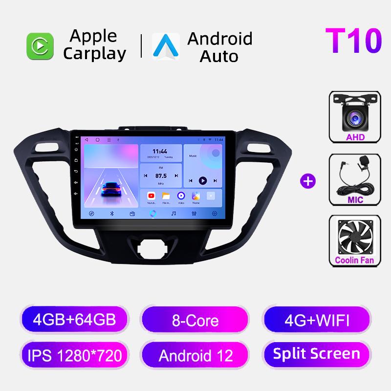 Android Auto Car Radio For Ford Transit Tourneo Custom 2012-2025 Navigation GPS Multimedia Video Player BT Carplay 8 Core 8+128G