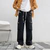 Overalls Men's Autumn New High Street Ins Tide Brand Loose Cotton Casual Pants Student Multi-Pocket Straight Pants