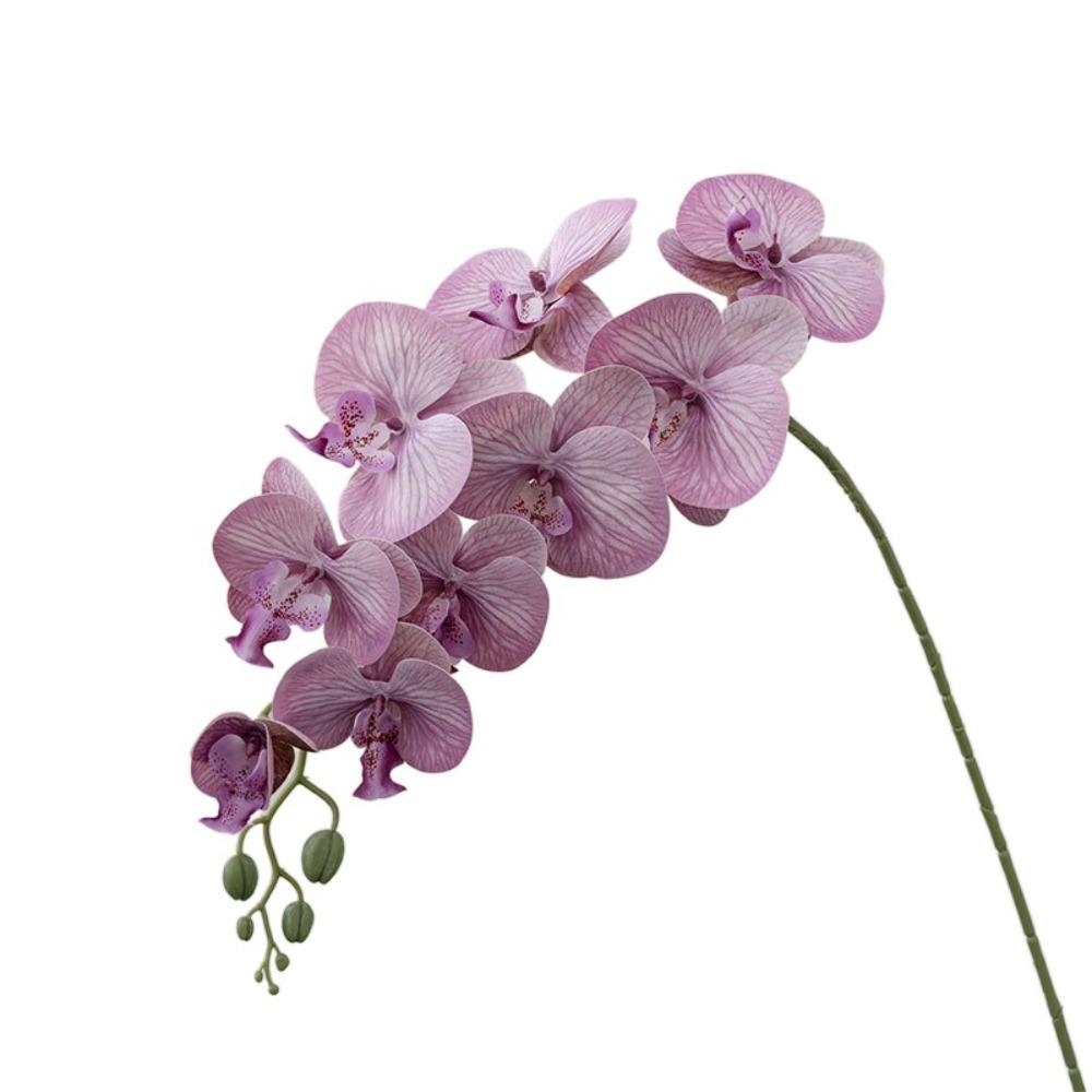 9 Head Artificial Butterfly Orchid Flower Realistic Simulation Plant  Wedding Party