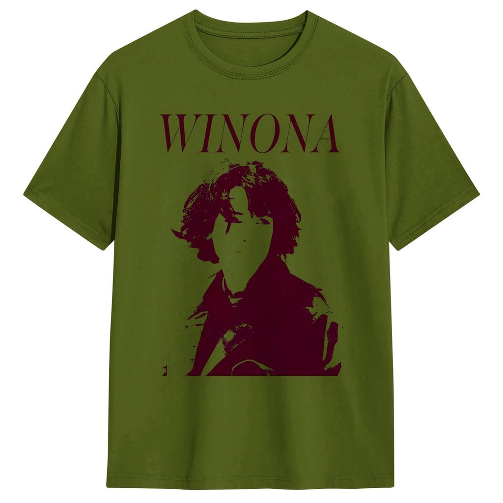 Mens Tshirts Winona Ryder Fun Cotton Tees Short Sleeve 90s Style T Shirt Crewneck Clothing Party