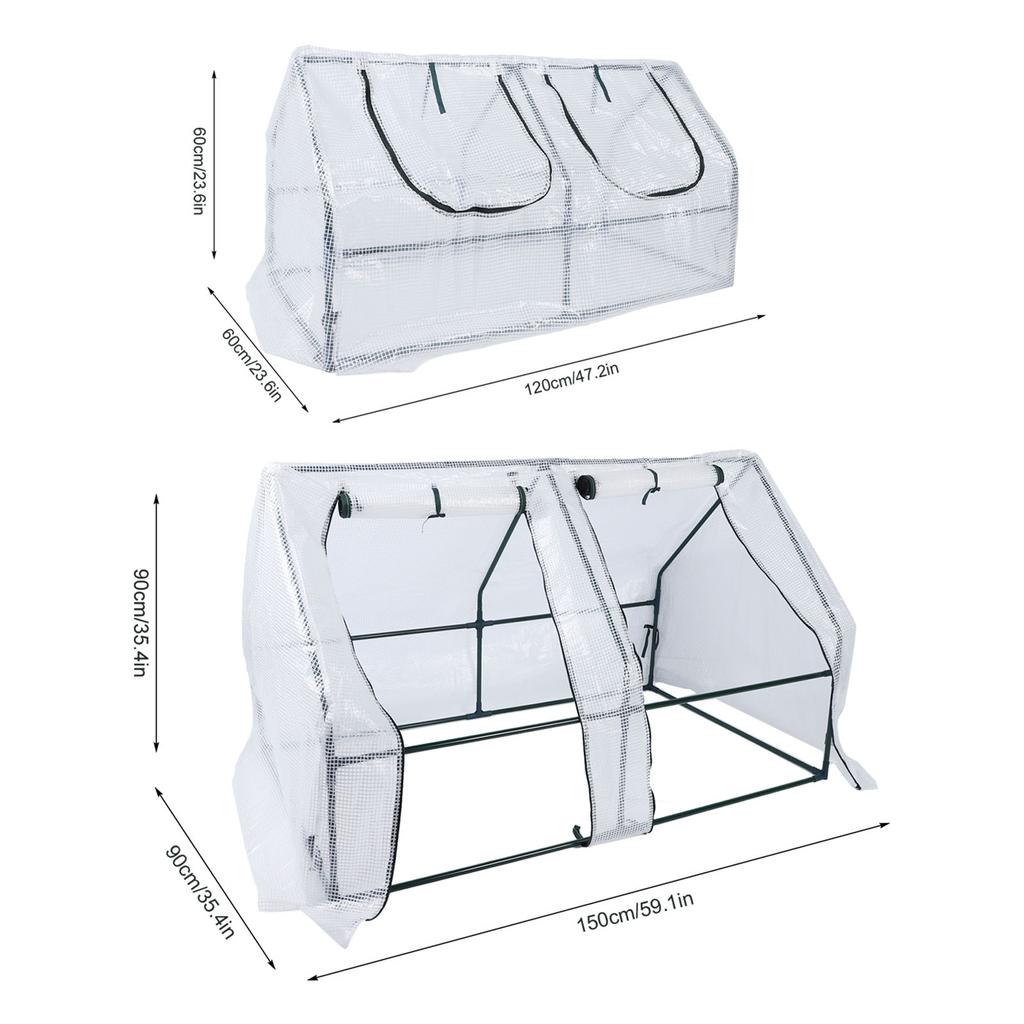 Garten Gewächshaus Professioneller Frostschutz UV-Beständigkeit Winddicht Stahlrahmen Indoor Gewächshauszelt Für Garten Zuhause