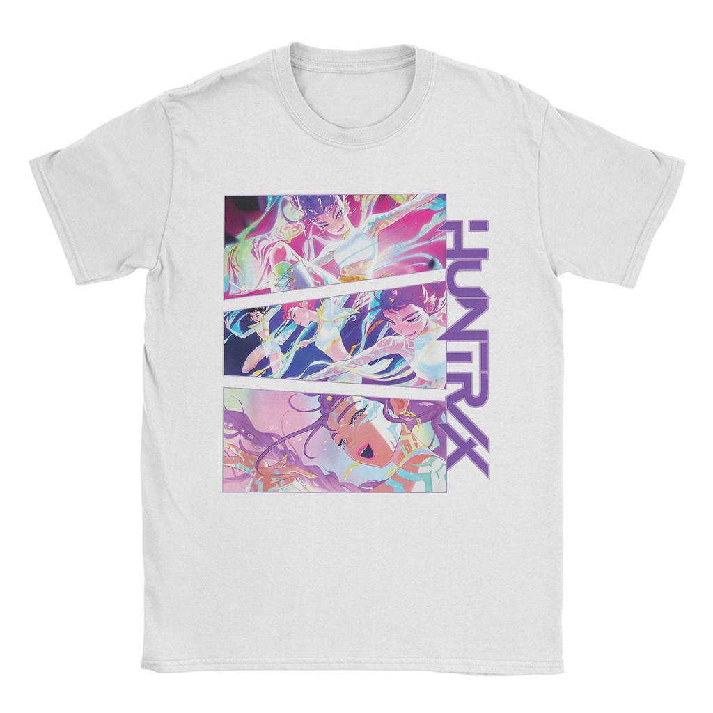 HUNTRIX Girls KPop Demon Hunters T Shirt Men Cotton Vintage T-Shirts O Neck Tees Short Sleeve Clothing Gift Idea