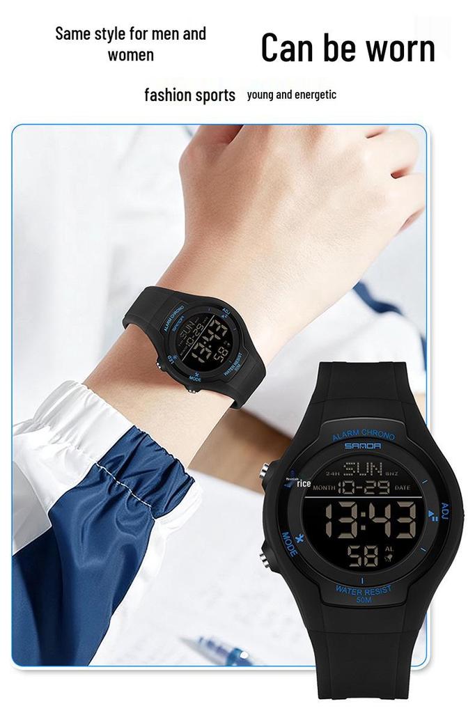 Sanda Waterproof Multifunctional Sports Watch for Teenagers and Students