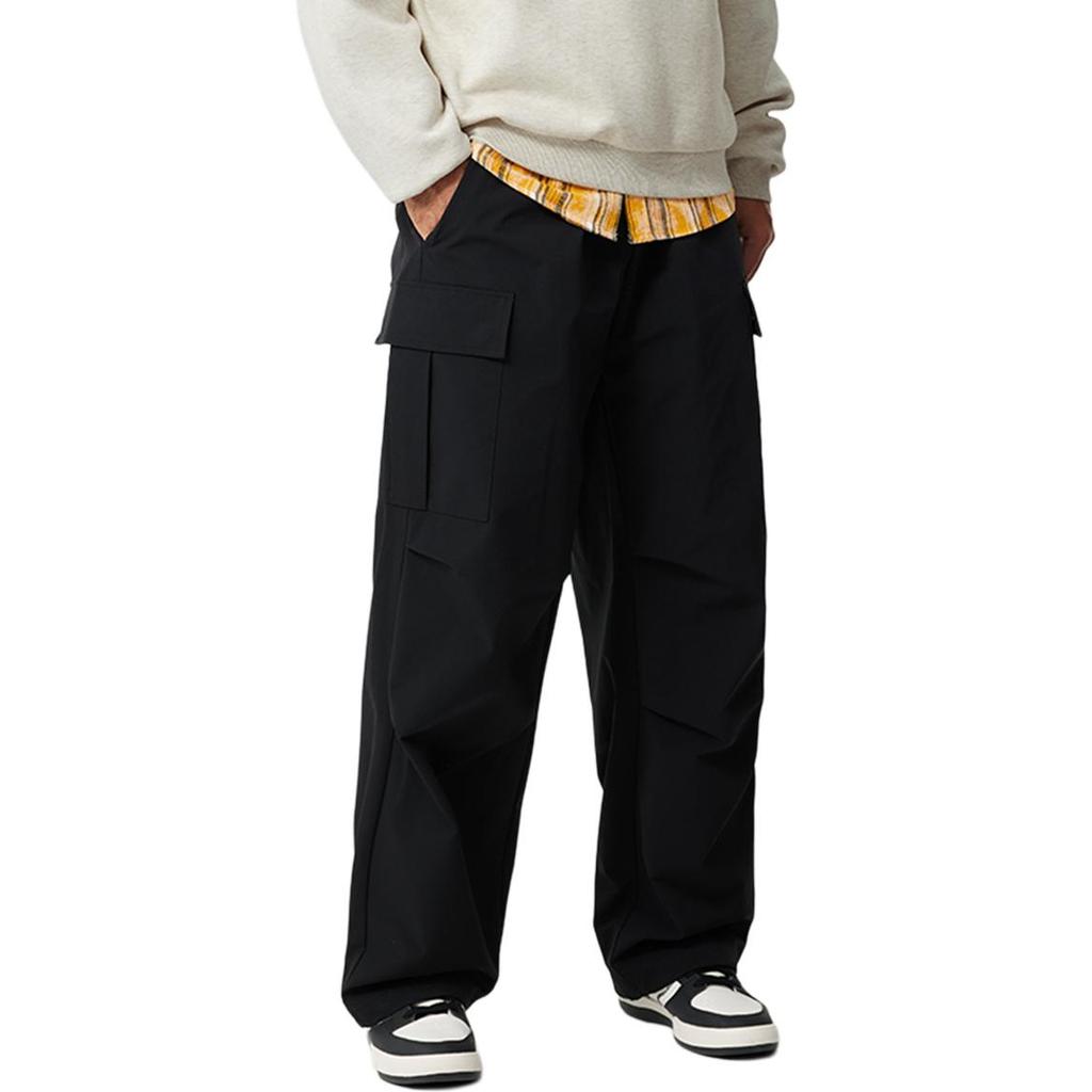 Li Ning Badfive Casual Simple Solid Color Straight Leg Knitted Sports Pants Men Bottoms Black AKXV027-5