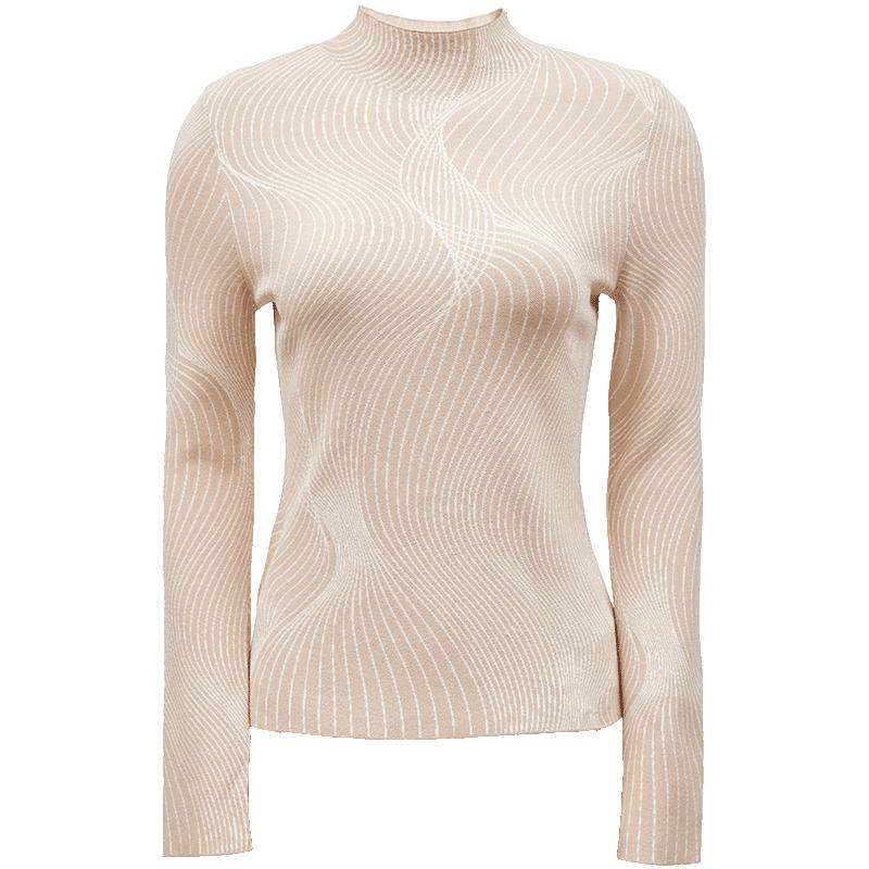 

VEROMODA Women s Geometric Pattern Slim-Fit Mock Neck Knit Sweater S